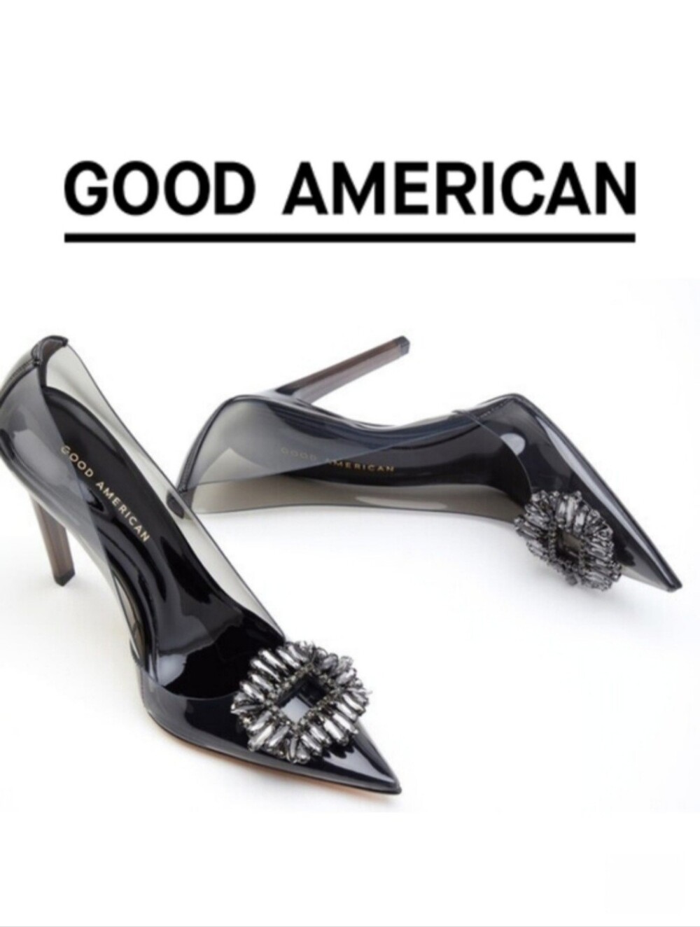 GOOD AMERICAN🖤CINDER-F*CKING-RELLA PUMP - SIZE 10 - Smoke - DISCONTINUED